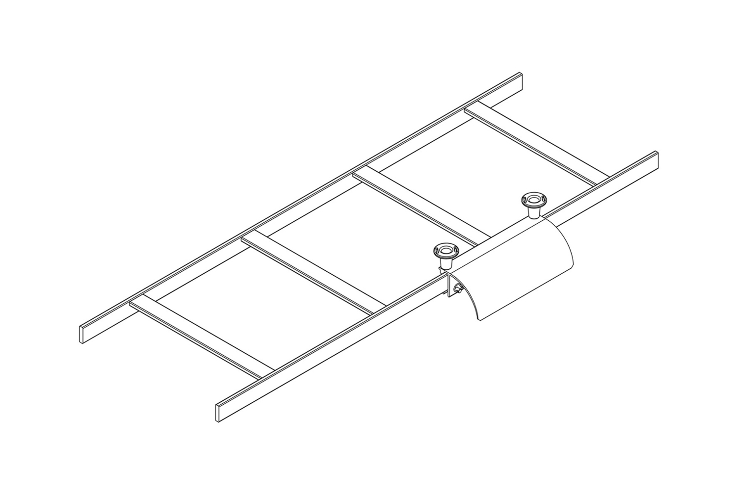 Cable Runway Radius Drop; Stringer Adjustable - Image 1