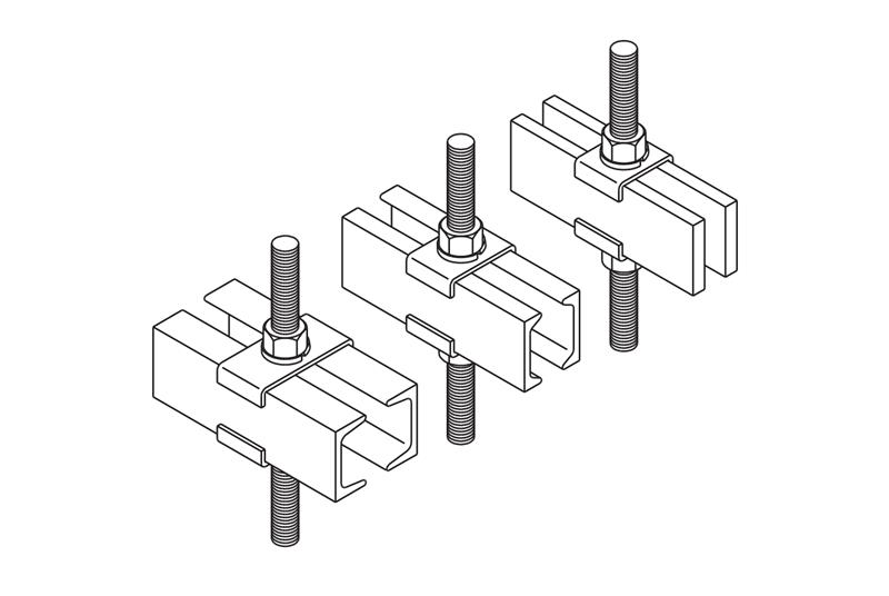 Kit de abrazaderas de ajuste Escalerilla porta cables - Image 0