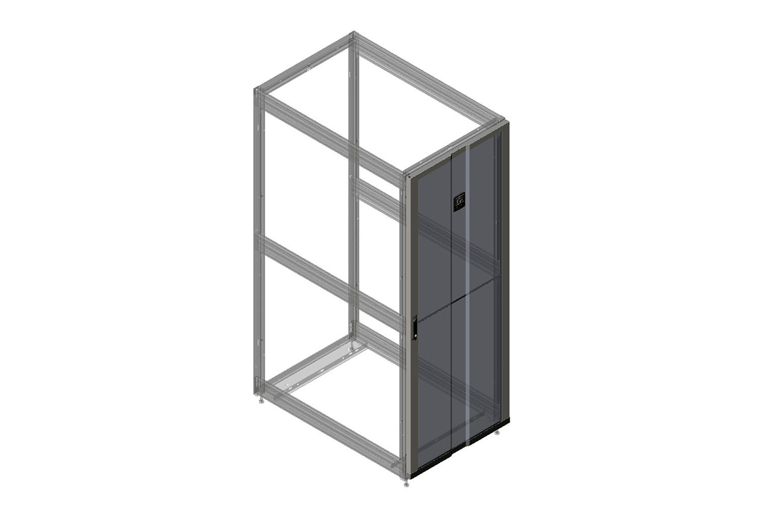 Puerta frontal sencilla de metal perforado para gabinete ZetaFrame™ - Image 1