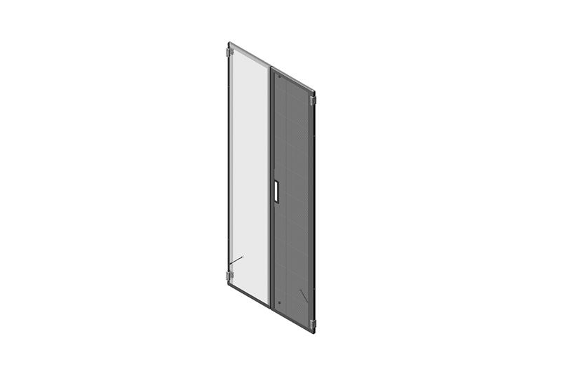 Puerta trasera doble de metal perforado para gabinete TeraFrame® serie N de 3.ª generación - Image 0