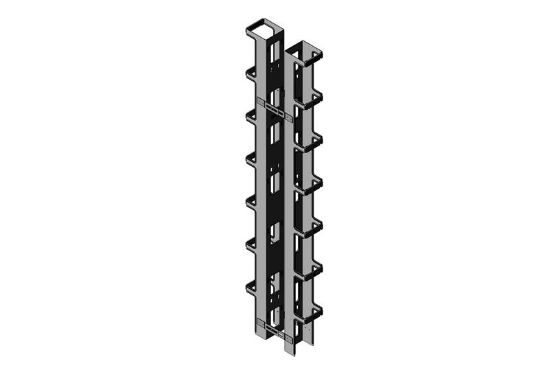 Vertical Cabling Section for Seismic Frame® Two-Post Rack
