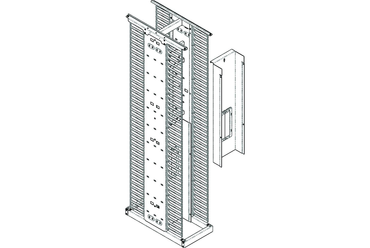 Full Height Mid-Panel Assembly Kit for Evolution® Double-Sided Vertical Cable Manager - Image 2