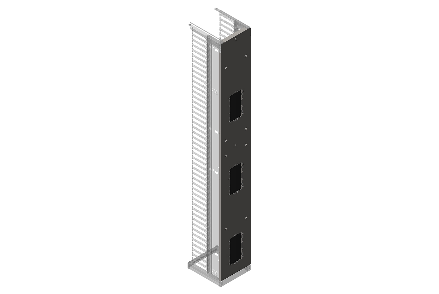 Full Height Mid-Panel Assembly Kit for Evolution® Single-Sided Vertical Cable Manager - Image 1