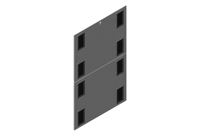 Panel lateral con aberturas para cables selladas con cepillos - Image 0