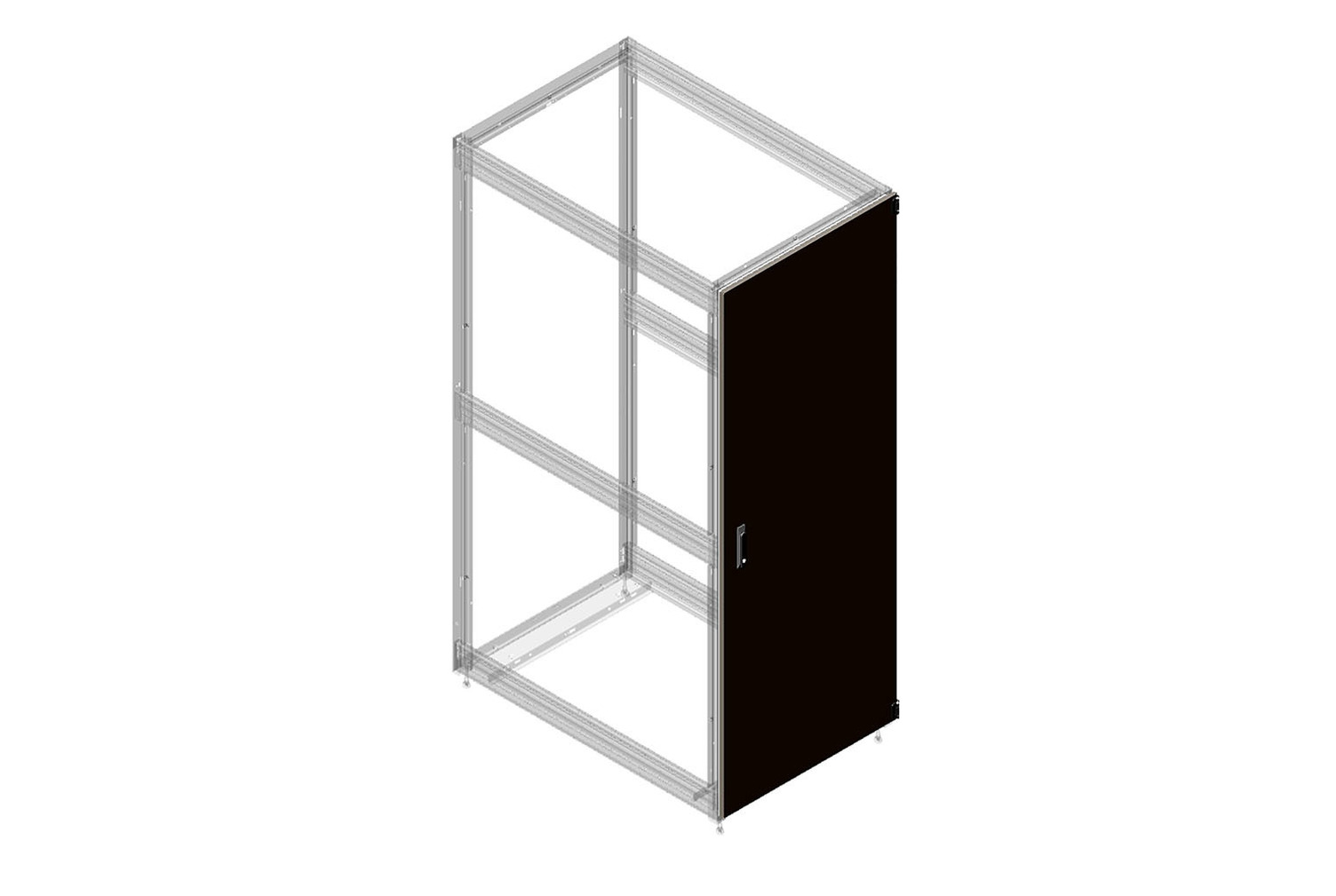Single Solid Metal Rear Door with Seal for ZetaFrame® Cabinet - Image 1